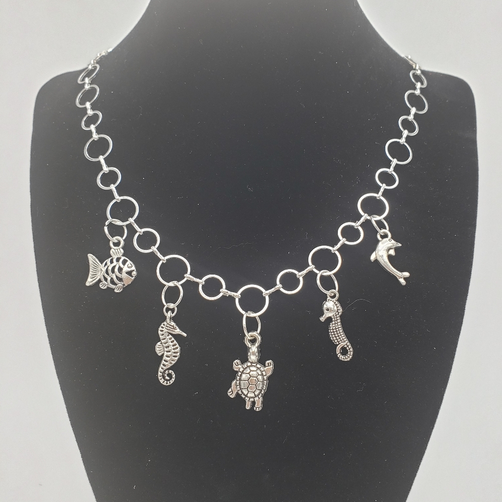 Ocean Charm Necklace Handmade